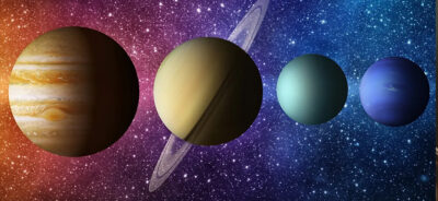 Jupiter, Saturn, Uranus and Neptune
